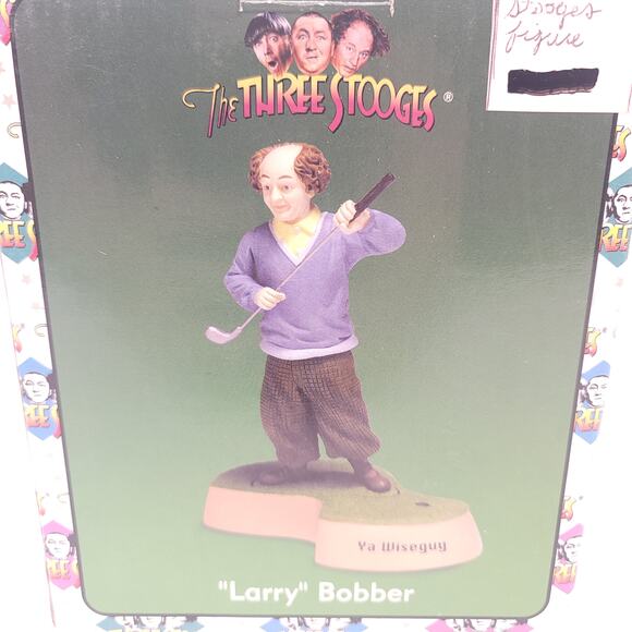 The Three Stooges Larry Bobber Ya Wiseguy Golf Figure New In Box 2001 - Picture 7 of 7